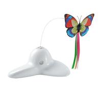 Jouet de Chat interactif, Jouet de Chat Papillon à 360 ° avec Ruban, Teaser Chaton à Batterie avec Base Non Glissante