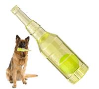 Jouet de chien de bouteille d'eau, jouet de bouteille Crunchnplay - Jouet à mâcher flottant - Bouteille de tennis de dentition, fournitures pour animaux de compagnie avec une balle de tennis à l'intér