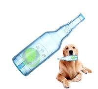 Jouet de chien de bouteille d'eau, jouet de bouteille Crunchnplay - Jouet à mâcher flottant - Bouteille de tennis de dentition, fournitures pour animaux de compagnie avec une balle de tennis à l'intér