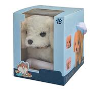 Jouet de chiot robot interactif - tissu en peluche, animal de compagnie qui abaisse, chien de marche | Cent chien électronique activé pour le son avec queue et mouvements déguisants, peluche co