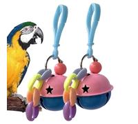 Jouet de cloche de perroquet, cloche de jouets de Conure - 2 pièces jouet à mâcher oiseau calopsitte,Grand jouet à mâcher pour calopsittes, jouet interactif amusant pour oiseaux, pour créer un bel env