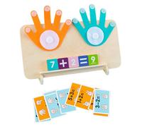 Jouet de comptage de doigts, planche de comptage de doigts - Ensemble de jouets à doigts - Tableau de maths pour l'apprentissage des nombres et des doigts, matériel de manipulation préscolaire Teksome