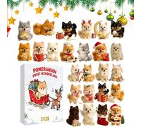 Jouet de compte à rebours de Noël en acrylique plat 2D | Calendrier de Noël en forme de chien pour enfant | Pour femmes, garçons, filles, adolescents, épouse, mari, fils, fille, famille, amis