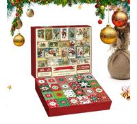 Jouet de Compte à Rebours de Noël,Jeu De Puzzles Familial - Calendrier de l'Avent de 24 Jours avec Puzzles de Noël pour Adolescents | Pour Femmes Garçons Filles Jeunes Adolescents Épouse Mari Fils Fil