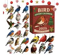 Jouet De Compte À Rebours De Noël - Ornement D'arbre Plat En Acrylique 2D, Calendrier D'ornement D'oiseaux De 24 Jours | Calendrier De L'Avent Des Fêtes Pour Hommes, Femmes, Garçons, Filles, Adolescen