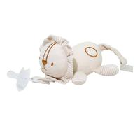 Jouet de confort pour bébé en coton biologique - Porte-sucette en peluche | avec clip amovible | Attache animal douce et respectueuse de la peau 14x10x7cm, chaîne de sucette Anti-chute pour les nouveau