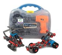 Jouet de construction 12 en 1| 282 pcs pour construire voiture, avion, moto et camion. Avec outils dont 1 visseuse électrique| Jouet d'ingénierie pour enfant de 6 7 8 9 10+ ans| Super cadeau créatif
