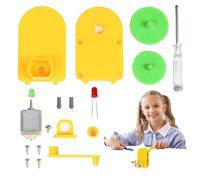 Jouet de construction avec générateur de manivelle manuel - Kit scientifique STEM DIY de 3,14 pouces | Projet de technologie d'expériences de physique éducative - Générateur d'énergie manuel portable