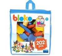 BLOKO - Mon Premier Jeu de Blocs de Construction - Dès 12 Mois - Facile à Manipuler - Jouet Enfant 1 an et Plus - Fabriqué en Europe (Sac 200 - Multicolore)