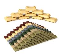 Jouet de construction de champ de bataille, bunkers, sac de sable, scène construite de la seconde guerre mondiale, accessoires de jouets de soldat, blocs de construction dark beige