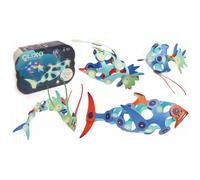 Jouet de construction magnétique - GIPSY TOYS - OCEAN CREATURES - 24 pièces - Phosphorescent - 9 formes uniques