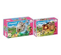 Jouet de construction - PLAYMOBIL - Heidi - Lot de 2 figurines - Étable de chèvres - Lanterne lumineuse