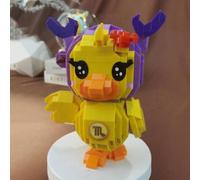 Jouet de construction pour enfants, poupée du zodiaque, scorpion, canard, Constellation, modèle Animal de compagnie,