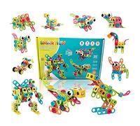 Jouet de Construction STEM pour Enfants dès 3 4 5 6 7 8 Ans | Coffret Éducatif 189 Pièces | Jeu d’Ingénierie Créatif pour Garçons et Filles | Pièces Mobiles et Boîte de Rangement