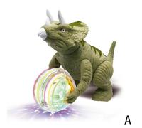 Jouet De Course De Dinosaures, Lumière Rotative Électrique, Musique, Jouet De Dinosaure, Voiture À Glissière Pour Enfants, Jouet Électrique Interactif, Piste Éducative Z2j2