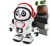 Jouet de course - Robot de 7,3 pouces | ABS - Space Panda Jouet de danse avec musique lumières LED fonctionne sur piles Cadeau mignon pour filles fêtes maternelles maison temps de jeu