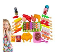 Jouet De Cuisine Barbecue,Faux Accessoires Alimentaires pour Faire Semblant De Jouer Au Barbecue - Jeu avec Accessoires De, Jouets Interactifs pour, Jeu De Cuisine, pour G