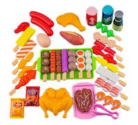 Jouet De Cuisine Enfant, Jeu De Barbecue Ensemble De Jouet Alimentaire Réaliste BBQ Barbecue Pretend Play Grill Toy Set - De Gril Semblant Jouer De Cuisine Jouets Interactifs pour Accessoires