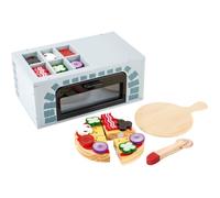 small foot 11204 Four à pizza en bois, pour la cuisine d'enfant, avec pizza, assiette à pizza et découpe-pizza, à partir de 3 ans