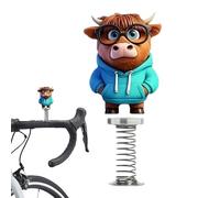 Jouet de danse 2D monté sur voiture - Ornement de veau à bascule en acrylique pour tableau de bord, figurine secouée, décoration mignonne de vache des Highlands | Design créatif avec mouvement de