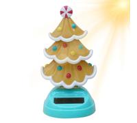 Jouet de danse alimenté par le de Noël - Balançoire solaire, nouveauté en mouvement de Noël pour bureau, projet de loi, décoration de tableau de bord de voiture