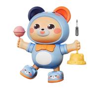 Jouet de danse ours en peluche mignon avec fonctions musicales et | Jouet de parole et d'apprentissage pour enfants et jeunes garçons à la maison pour dormir Pâques, anniversaire et