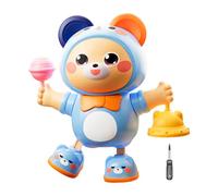 Jouet de danse ours en peluche mignon avec fonctions musicales et mouvement - Jouet de parole et d'apprentissage pour garçons et filles, pour dormir, Pâques, anniversaire et Noël