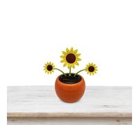 Jouet de danse solaire, jouet de tableau de bord de voiture à énergie solaire à fleurs dansantes | Jouets de voiture à énergie solaire réutilisables, ornements de voiture à tête secouée pour dormir