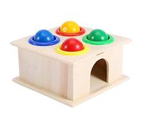 Jouet de de Formes en Bois avec Marteau pour Le Développement de L'intelligence des Tout-Petits et la Coordination œil-Main, Idéal pour Les Activités à la Maison et à la Maternelle, coloré, 4
