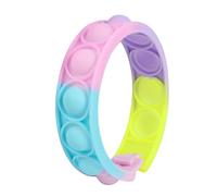 Jouet De Décompression De Sangle De Poignet Coloré, Bulle De Poussée Arc-En-Ciel Anti-Stress, Bracelet De Soulagement De La Pression, Contrôleur De Carte, Reliver Le Stress