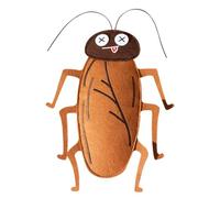 Jouet de dentition en feutre pour chat avec herbe à chat et clochette, en forme de cafard pour toutes les races, réduit l'ennui, favorise l'exercice du chaton