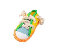 Jouet de dentition pour chien avec mécanisme de bruit et nœuds - Corde à mâcher - Pour nettoyage des dents - Pour petites races - Engagement à mâcher pour chien