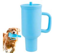 Jouet de dentition pour chien, jouet couineur de tasse - Jouet pour chien couinant - Jouets interactifs à mâcher chien, jouets amusants avec tasse d'eau avec son d'oiseau pour accompagner l'exerc
