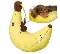Jouet de dentition pour chien, jouet en tissu de dessin animé, banane, ducs pour chien, peluche douce et résistante aux morsures, pour le divertissement, se réjouir avec un design de dessin animé