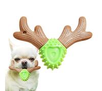 Jouet de dentition pour chiot - Jouet à mâcher pour chiot - Jouet couineur interactif en forme de bois de cerf - Jouet couineur interactif amusant en durable pour chien