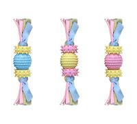Jouet de dentition pour chiot - Lot de 3 bâtonnets à mâcher interactifs | pour chien - Masseur de gencives TPR texturé sûr - Composant d'enrichissement des dents doux réutilisable