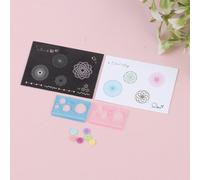 Jouet De Dessin De Maison De Poupée Échelle 1:12, Règle Géométrique, Spirographe Miniature, 1 Ensemble