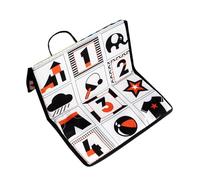 Jouet de développement pour bébé - Jouet miroir pour bébé, jouet de temps ventral | Jouet pour enfant doux et sûr, Livre en noir et blanc, jouet pour bébé avec livre crépitant, activité Tummy Time