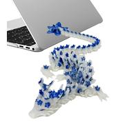Jouet de dragon flexible Sculpture de dragon articulé lumineux, Dragon articulé imprimé | Dragon occidental imprimé en 3D, modèle de dragon avec joints flexibles, décorations pour l
