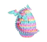 Jouet de dragon mobile, figurine d'œuf imprimée en 3D, utilisation domestique avec construction en résine, dragon d'exposition de collection pour adolescents et adultes, figurine fantastique avec un s