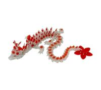 Jouet de dragon tridimensionnel - Impression 3D articulée qui brille dans le noir, sculpture de modèle de dragon flexible, détaillée robuste et durable, membres mobiles pour un plaisir ludique