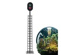 Jouet de feu de signalisation pour enfants, modèle de simulation éducative Signaux de trains ferroviaires, décoration de scène construite à la main, décoration de table, arrêt de jeu