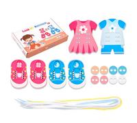 Jouet De Filetage Pour Tout-Petit - Kit De Puzzle De Filetage Préscolaire, Carte De Pratique De Laçage Interactive | Designs De Correspondance De Forme De Couleur, Temps De Jeu De L'apprentissage Préc