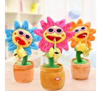 Jouet de Fleur chantante - Peluche dansante Design, Musicale d'enregistrement, Parlant, Jouet interactif | Fleur chantante Lumineuse avec Un Design coloré pour Le divertissem