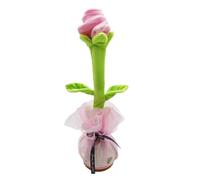 Jouet de fleur de danse - chant de fleur en peluche, rose musicale | Jouet éducatif interactif pour les bébés filles garçons, jouet drôle de parler avec USB charge pour le divertissement et l'apprenti