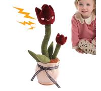 Jouet De Fleur De Danse - Chant En Peluche, Fleur Musicale Interactive | Jouet De Danse Drôle, Jouet Sonore De Rose Éducatif, Divertissement Rechargeable USB, Fleur En Peluche Pour Garçons Filles Bébé
