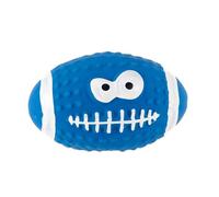 Jouet de football couineur interactif pour chien de 8,9 cm, balle de rugby à picots avec couineur, jouets à mâcher en caoutchouc robuste pour l'entraînement des dents propres