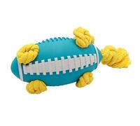 Jouet De Football Pour Chien, Balle À Mâcher En Caoutchouc Avec Corde Nouée | Texture À Points Surélevés, Corde Nouée Pour Tirer, Lancer Et Chasser, Interactif En Intérieur Ou En Extérieur À La Maiso
