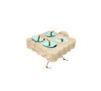 Jouet De Fouille en Bois pour Oiseaux Distributeur Lent Éducatif Stimulation Naturelle Bien-être Amélioré pour Perruches Accessoires De Cage