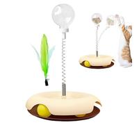Jouet de friandises pour chat - Plateau tournant pour chat - Jouet distributeur de nourriture pour chat - Jouet multifonction pour chat - Distributeur de friandises pour chat - Boule interactive
